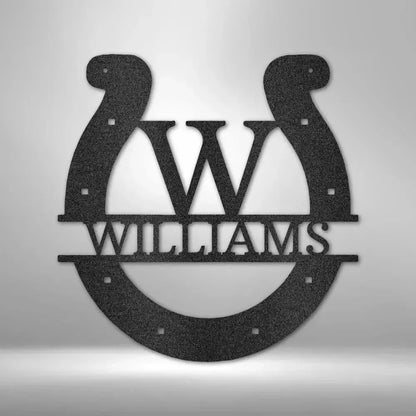 Custom Horseshoe Metal Art Sign