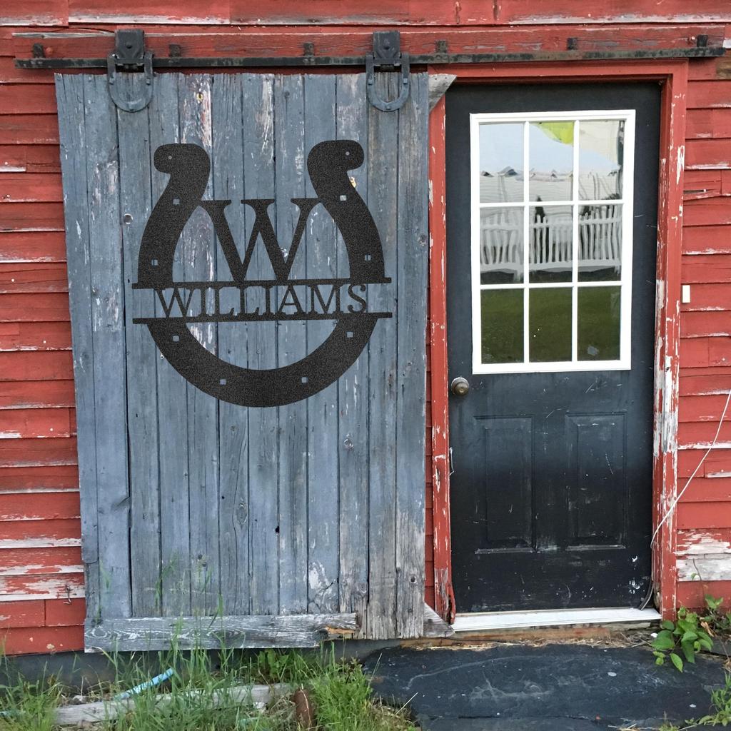 Custom Horseshoe Metal Art Sign