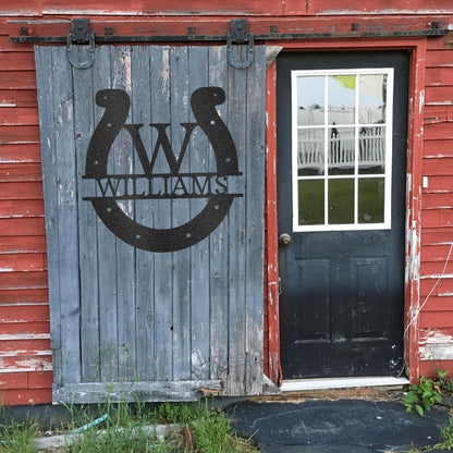 Custom Horseshoe Metal Art Sign