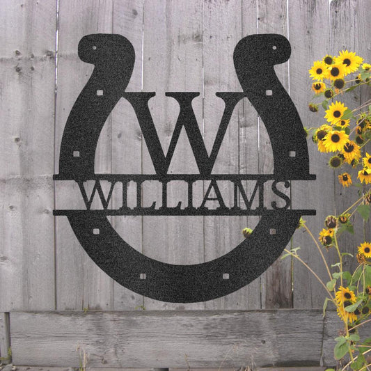 Custom Horseshoe Metal Art Sign