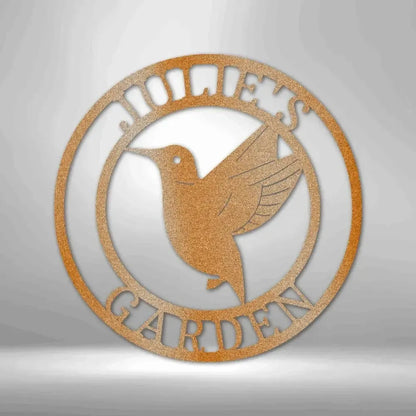 Custom Hummingbird Metal Art Sign