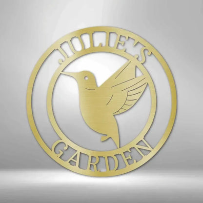 Custom Hummingbird Metal Art Sign