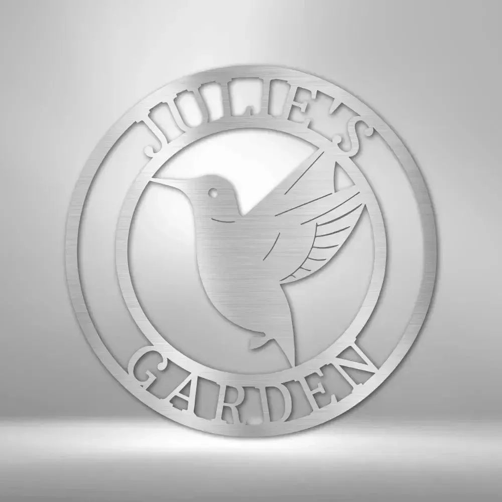 Custom Hummingbird Metal Art Sign