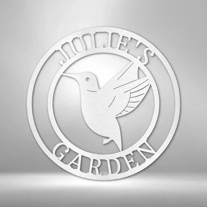 Custom Hummingbird Metal Art Sign