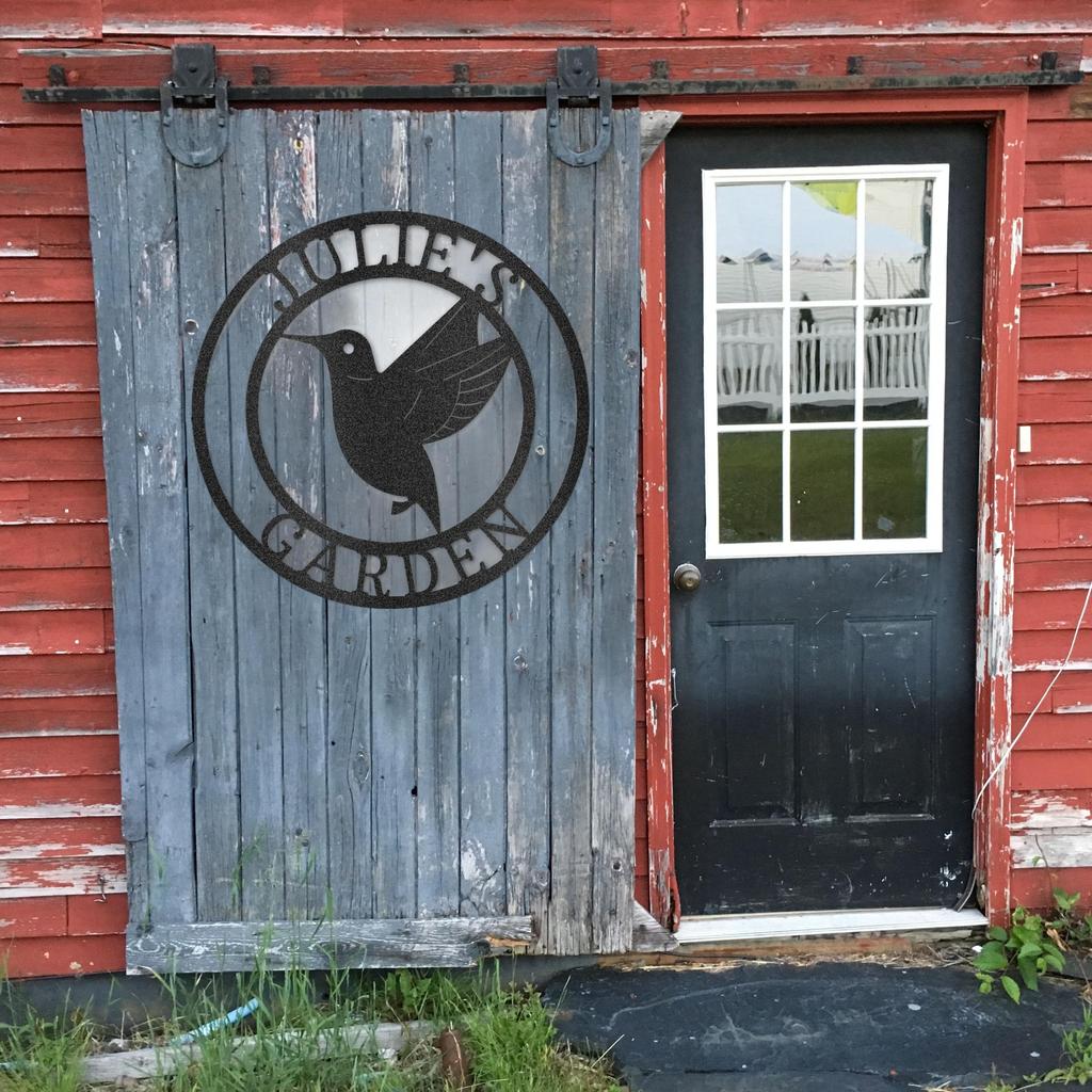 Custom Hummingbird Metal Art Sign