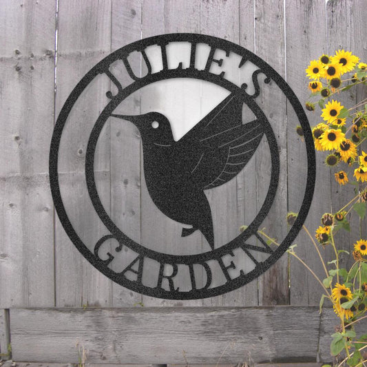 Custom Hummingbird Metal Art Sign