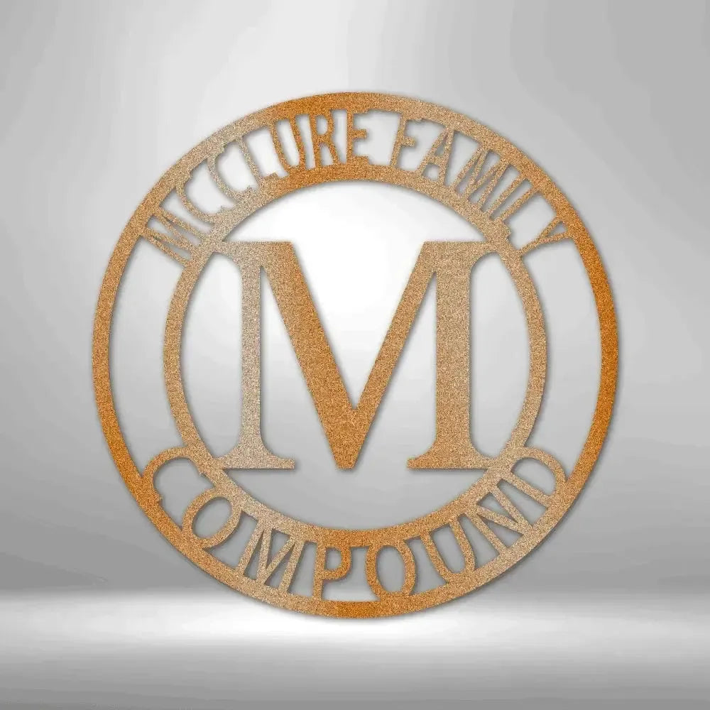 Custom Letter Family Name - Steel Sign