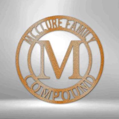 Custom Letter Family Name - Steel Sign