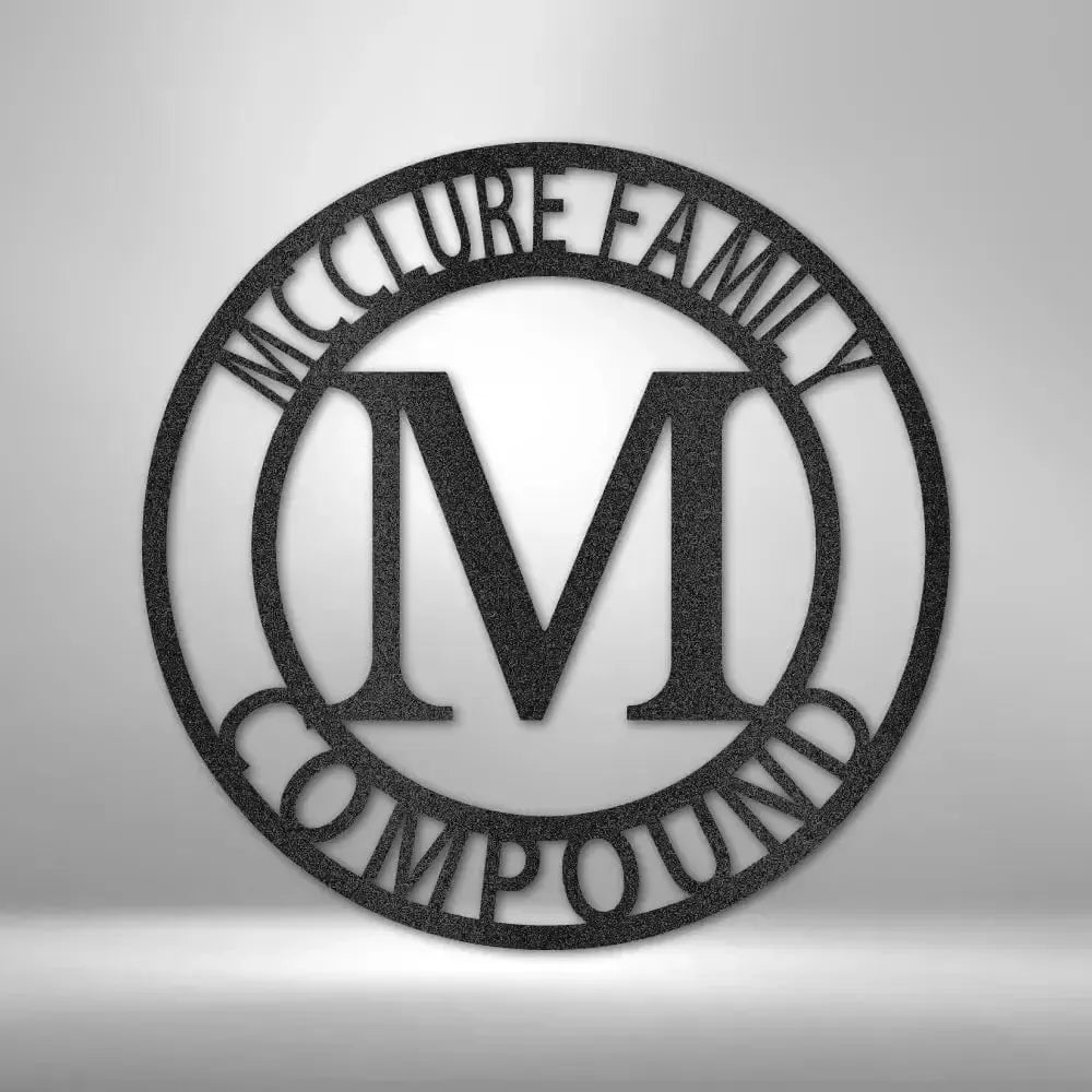 Custom Letter Family Name - Steel Sign