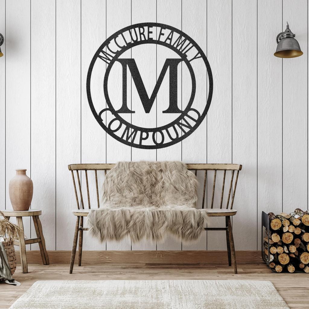 Custom Letter Family Name - Steel Sign