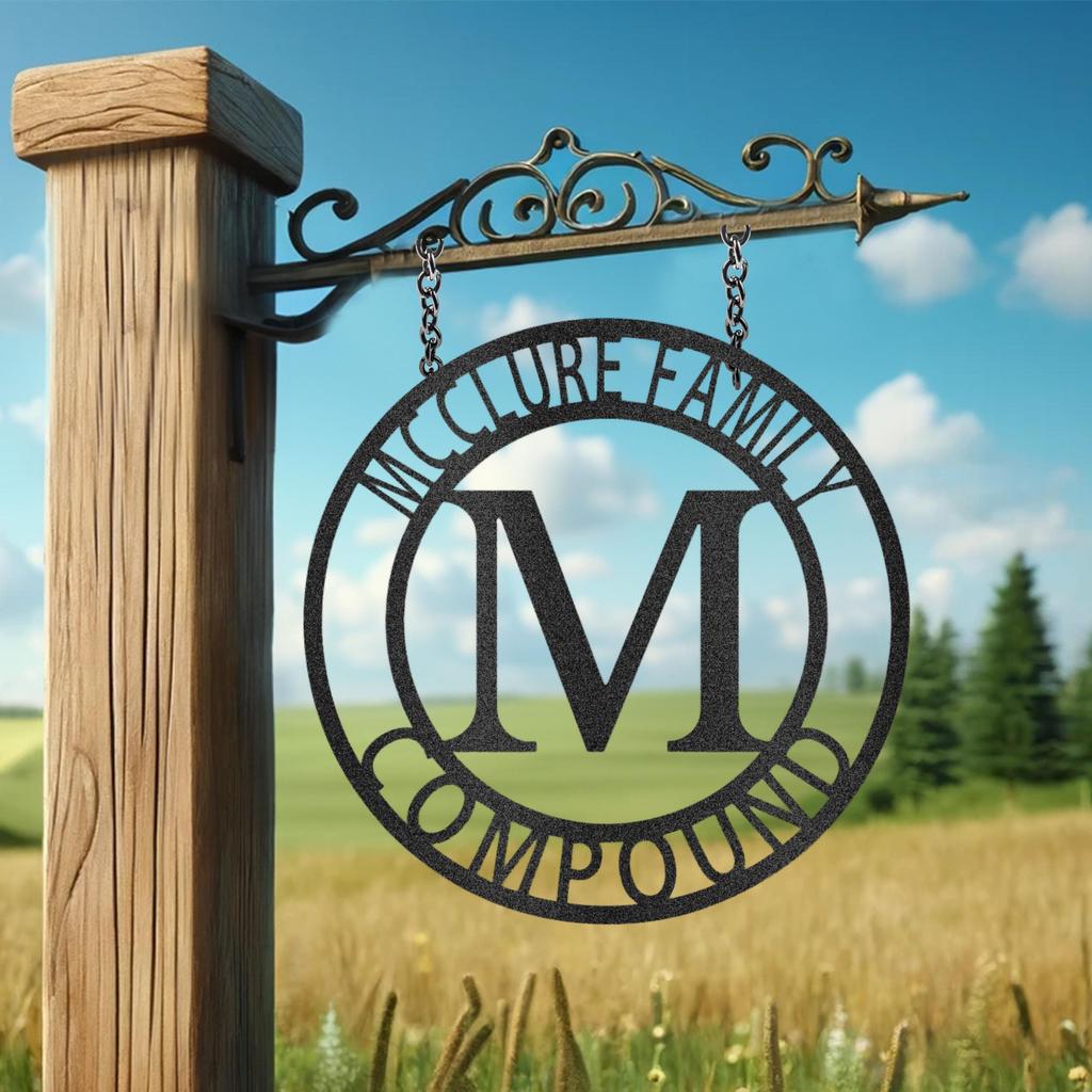 Custom Letter Family Name - Steel Sign