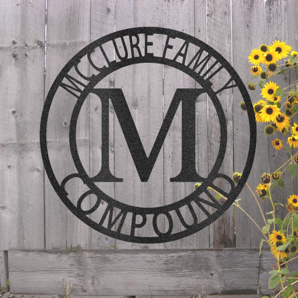 Custom Letter Family Name - Steel Sign