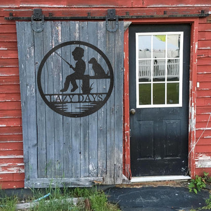 Custom Little Fisher Metal Art Sign