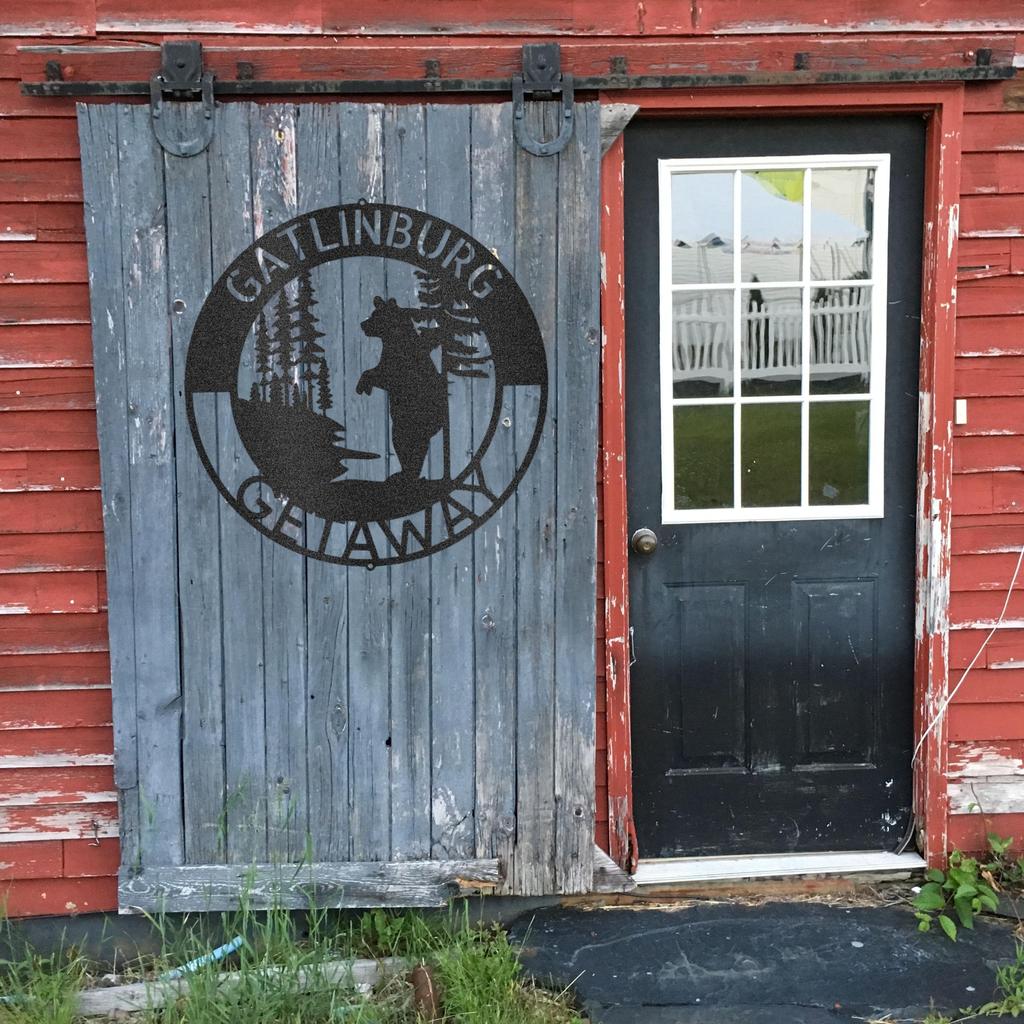 Custom Lone Bear Metal Art Sign