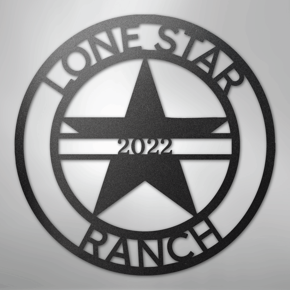 Custom Lone Star Metal Art Sign
