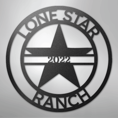Custom Lone Star Metal Art Sign