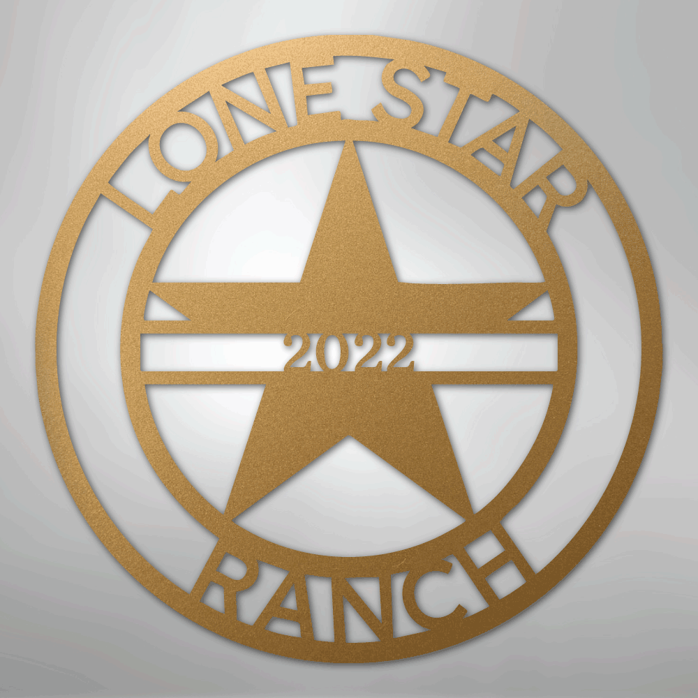 Custom Lone Star Metal Art Sign