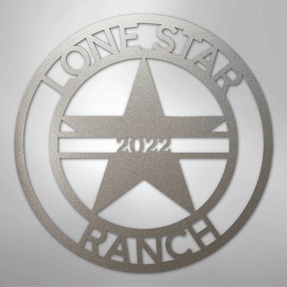 Custom Lone Star Metal Art Sign