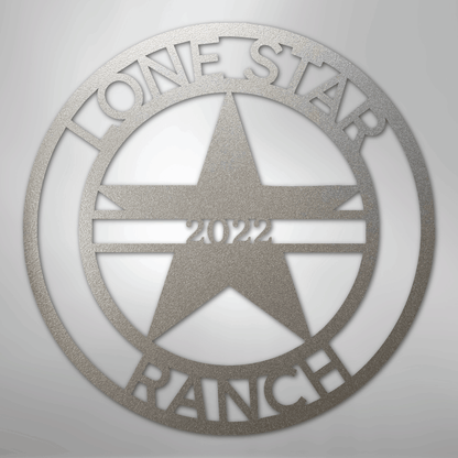 Custom Lone Star Metal Art Sign