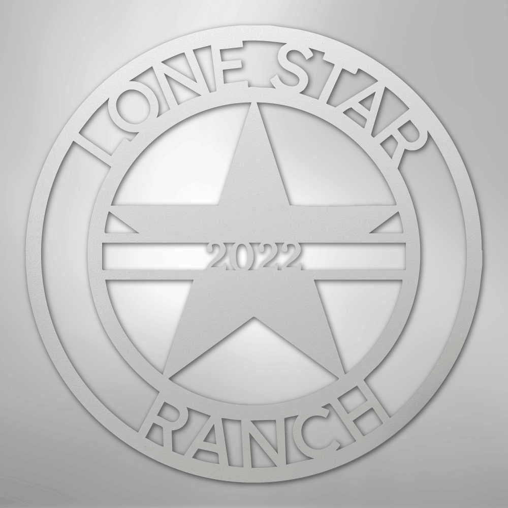 Custom Lone Star Metal Art Sign