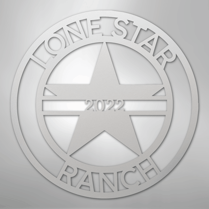 Custom Lone Star Metal Art Sign