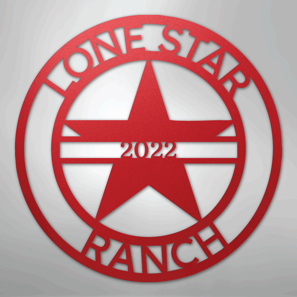 Custom Lone Star Metal Art Sign