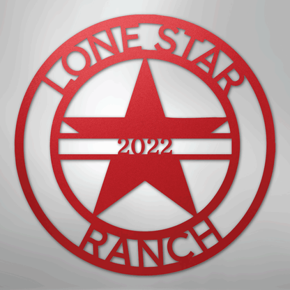 Custom Lone Star Metal Art Sign