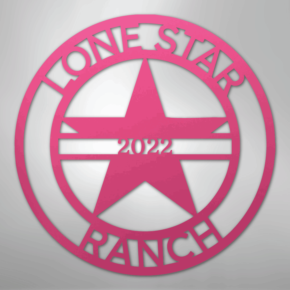 Custom Lone Star Metal Art Sign