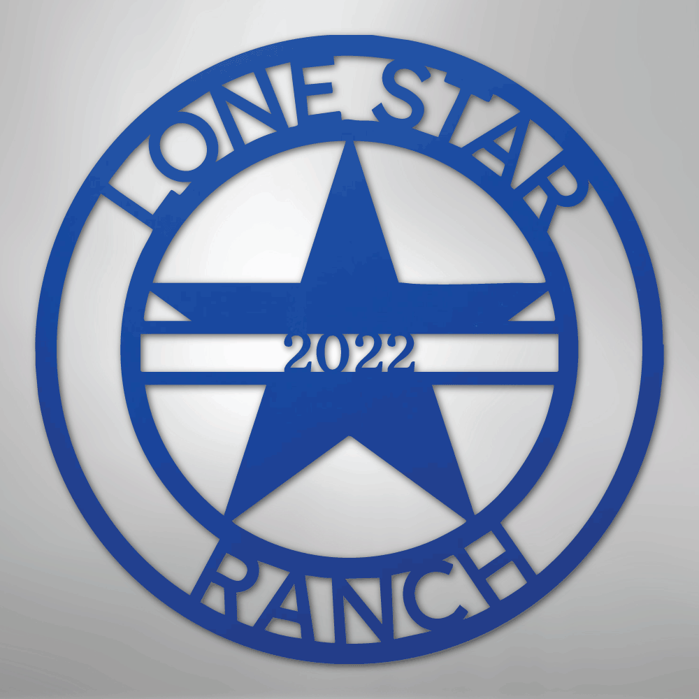 Custom Lone Star Metal Art Sign