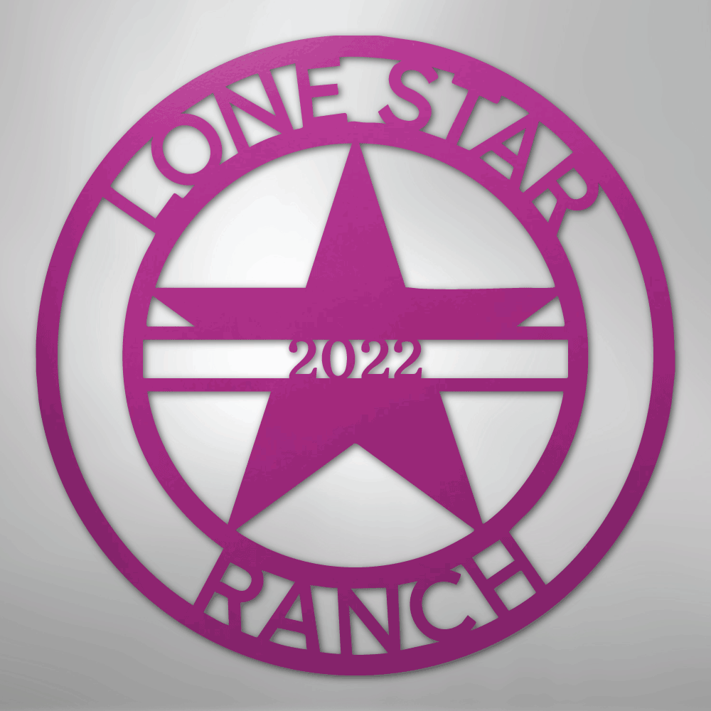 Custom Lone Star Metal Art Sign