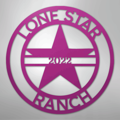 Custom Lone Star Metal Art Sign
