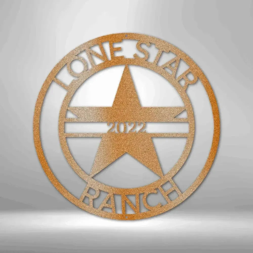 Custom Lone Star Metal Art Sign