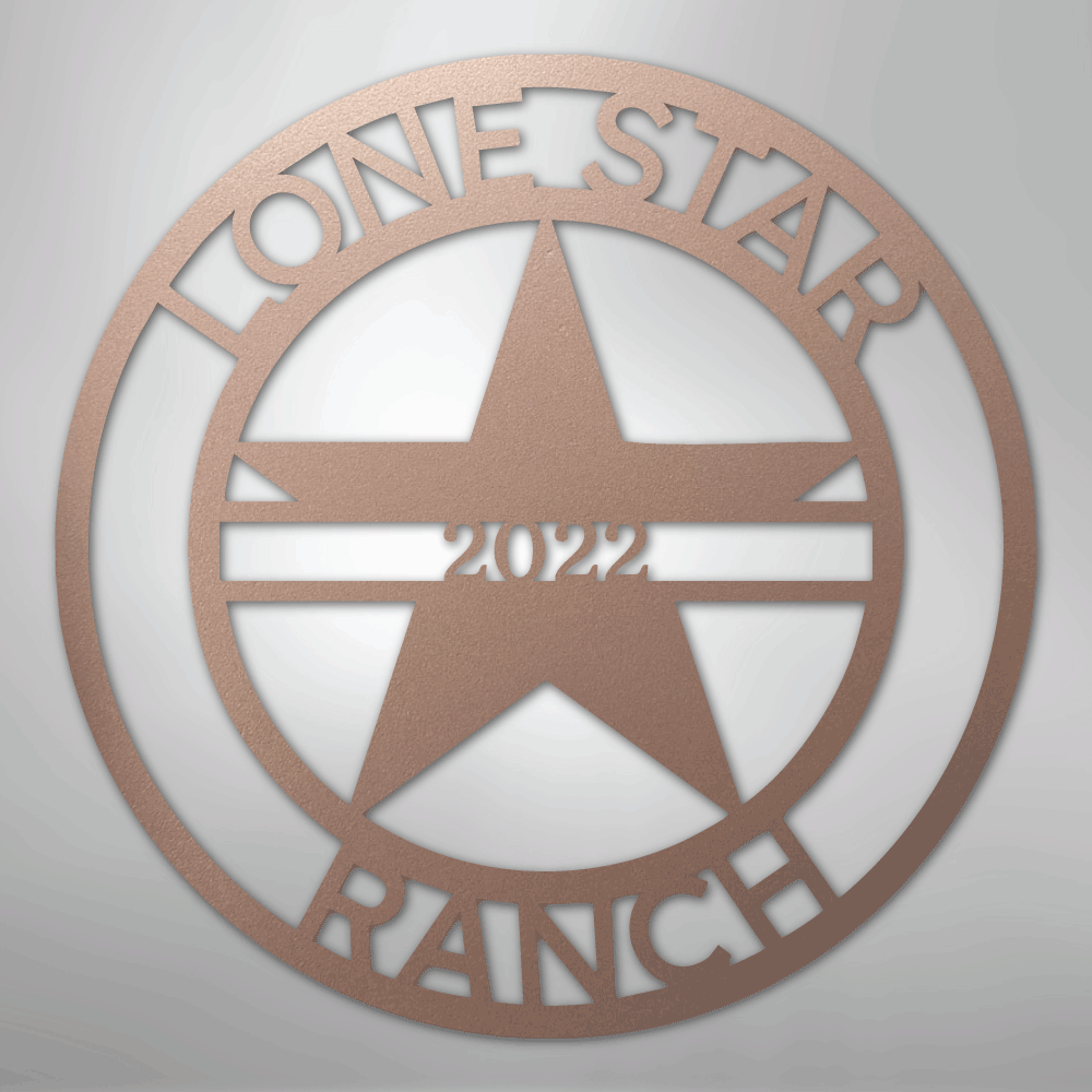Custom Lone Star Metal Art Sign