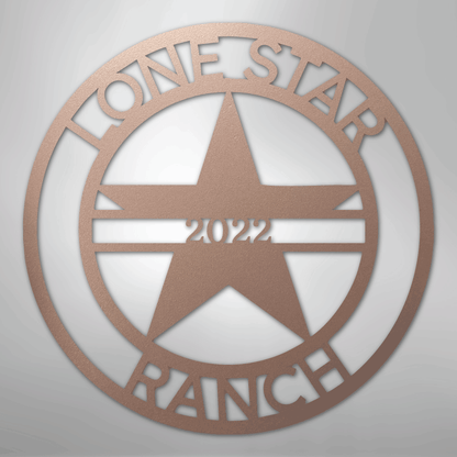 Custom Lone Star Metal Art Sign