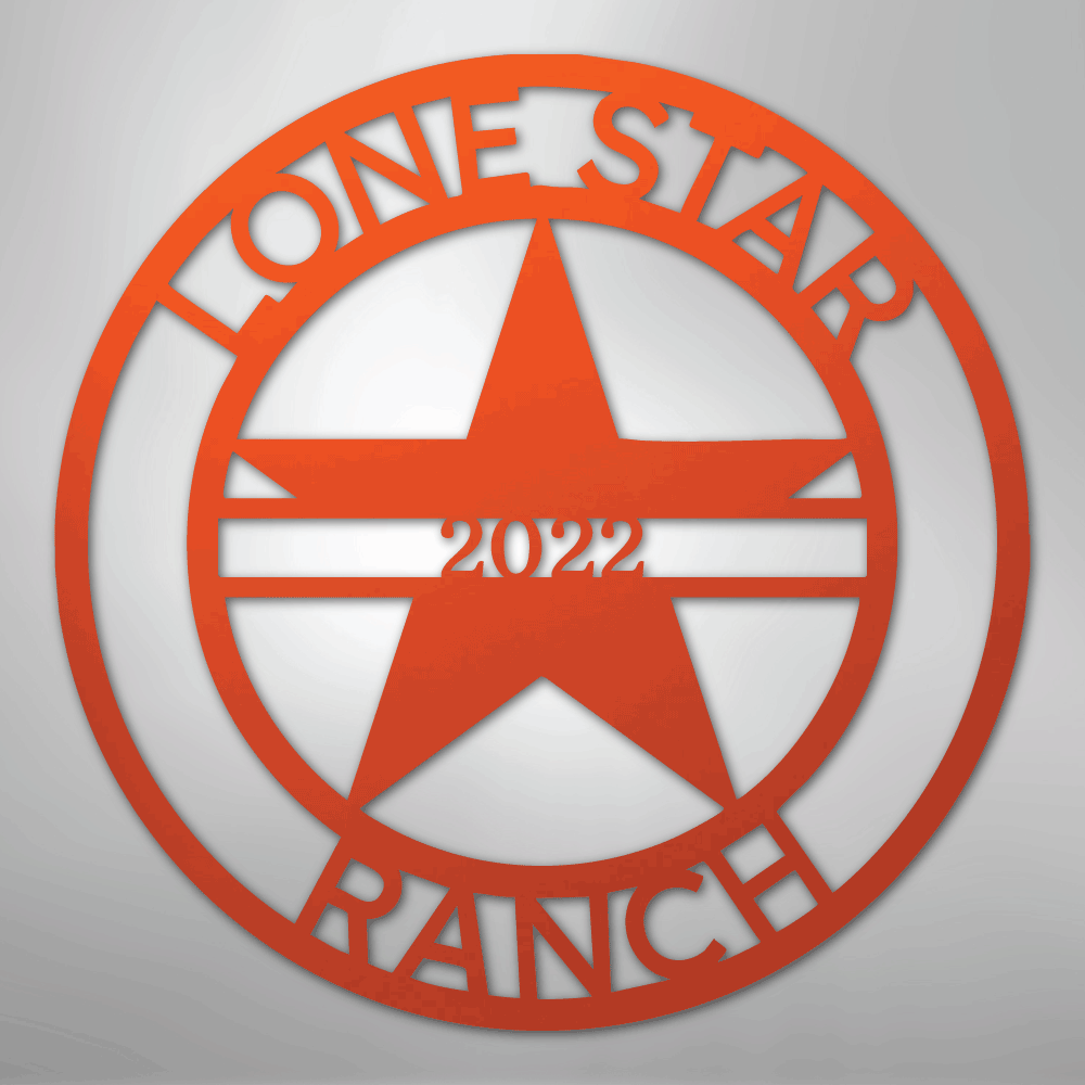 Custom Lone Star Metal Art Sign