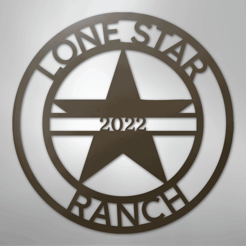 Custom Lone Star Metal Art Sign