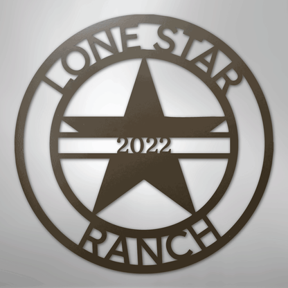 Custom Lone Star Metal Art Sign