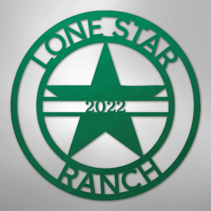 Custom Lone Star Metal Art Sign