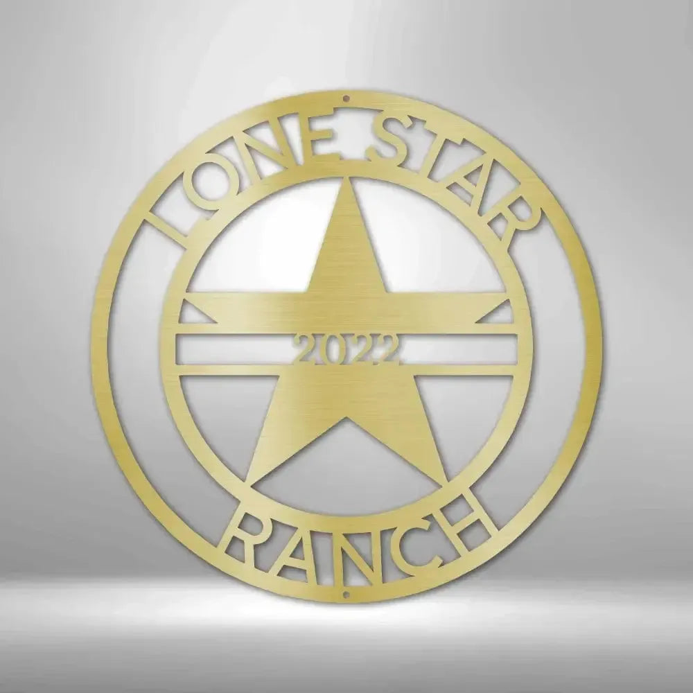 Custom Lone Star Metal Art Sign