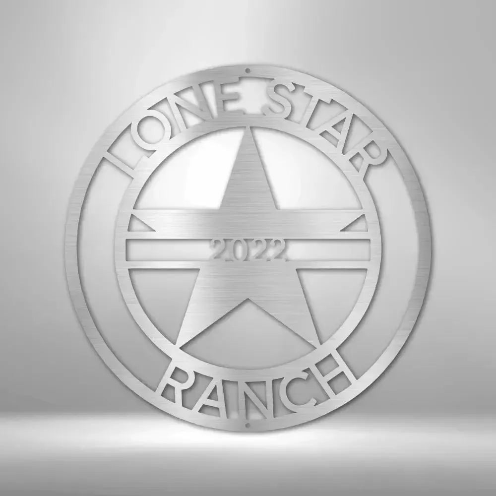 Custom Lone Star Metal Art Sign