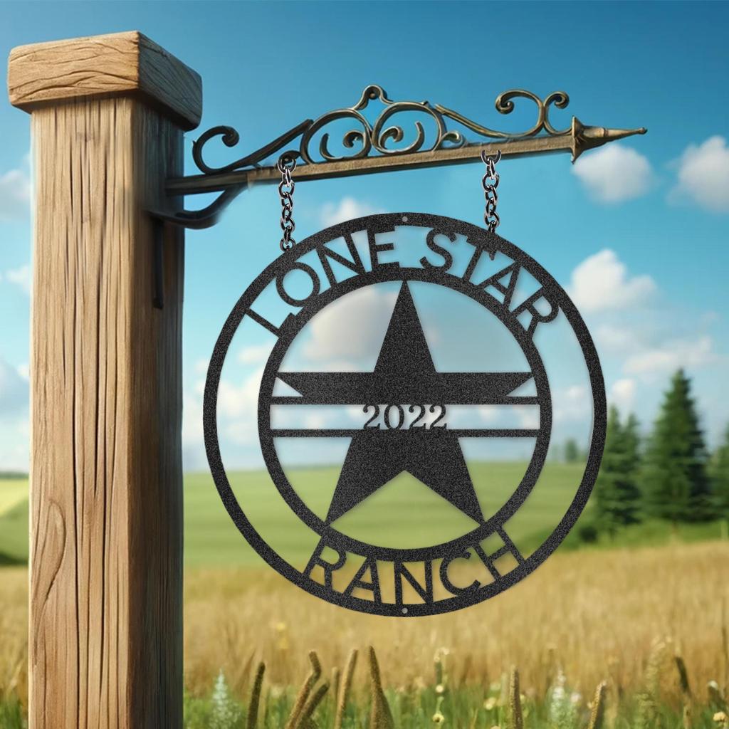 Custom Lone Star Metal Art Sign