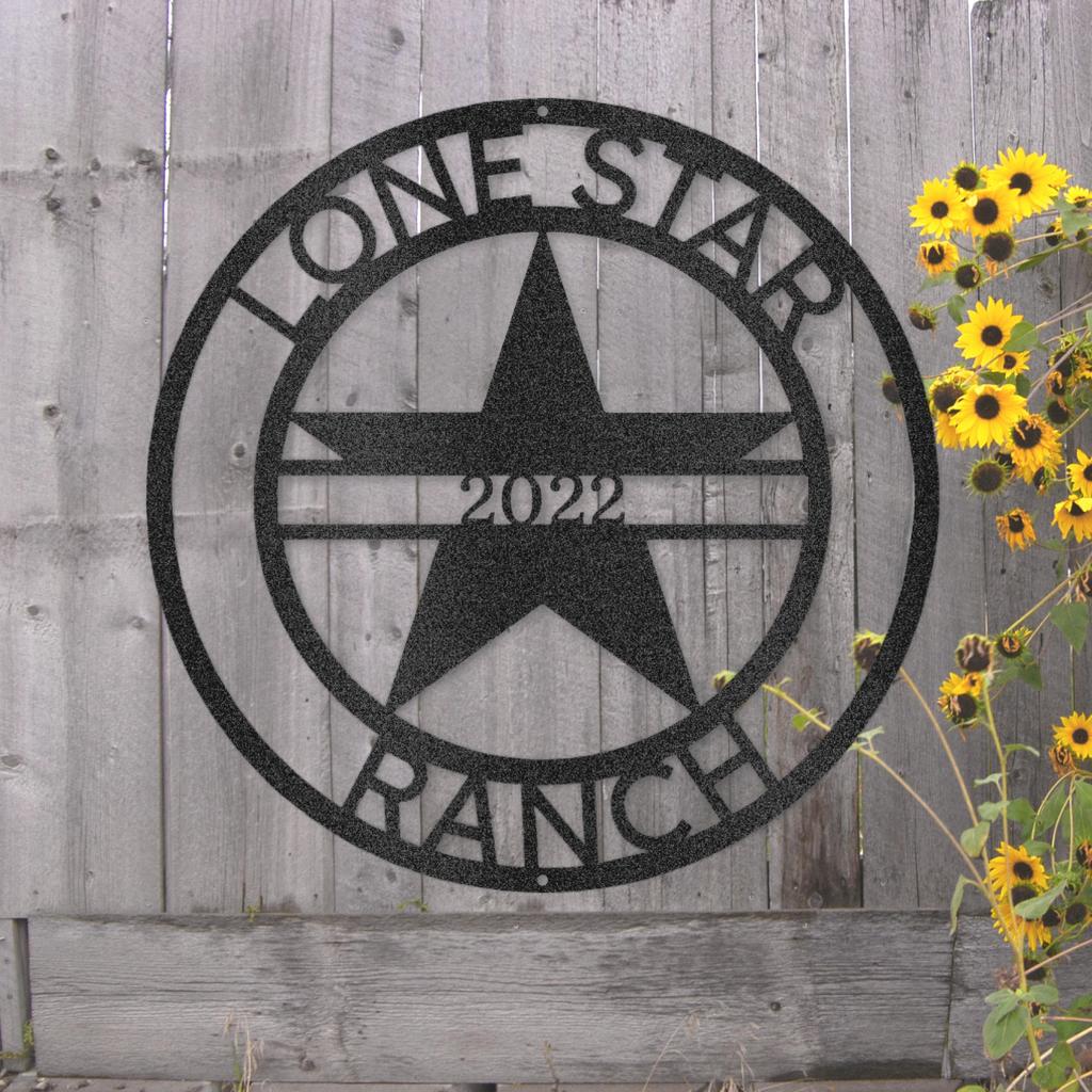 Custom Lone Star Metal Art Sign