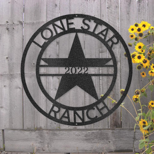 Custom Lone Star Metal Art Sign