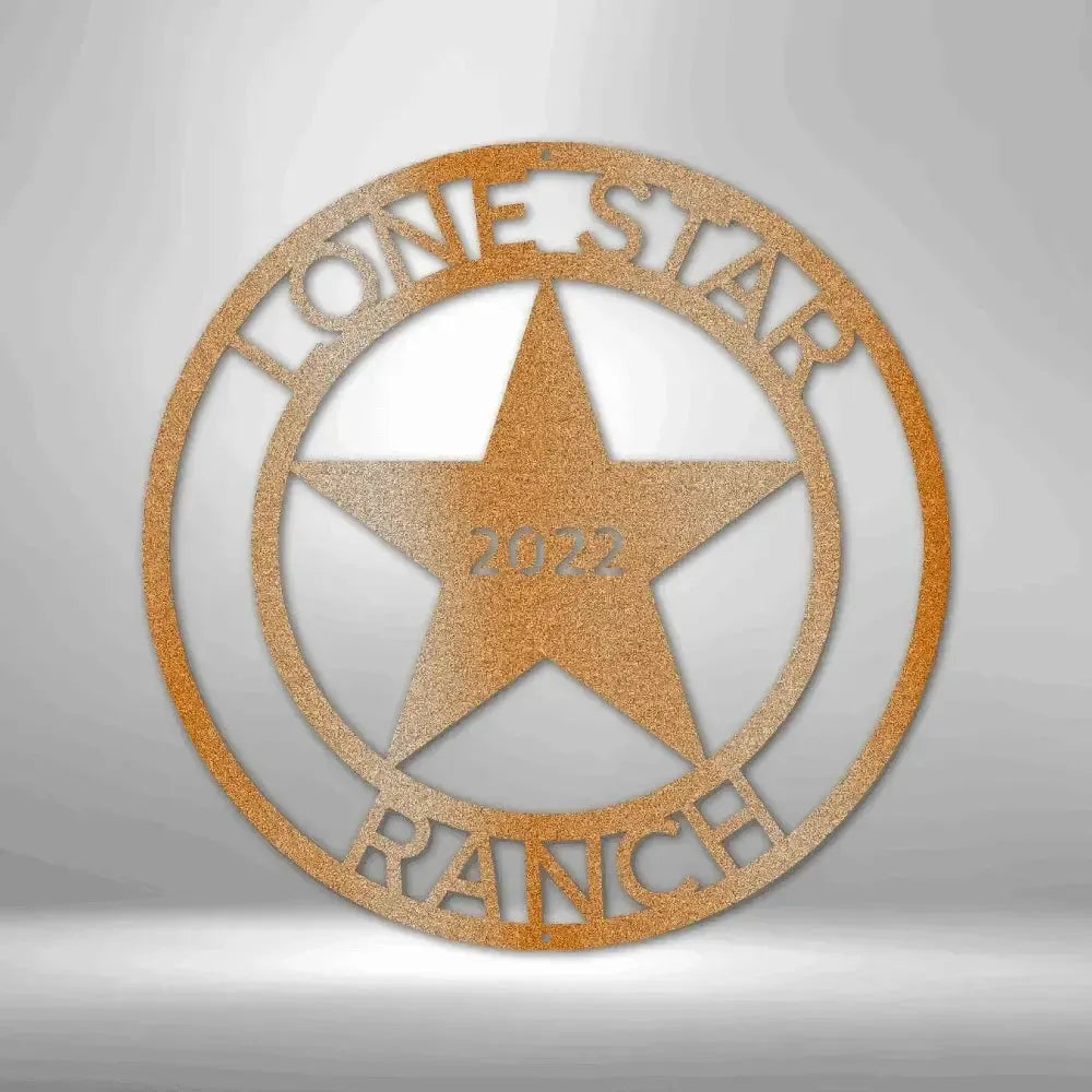 Custom LoneStar Metal Art Sign