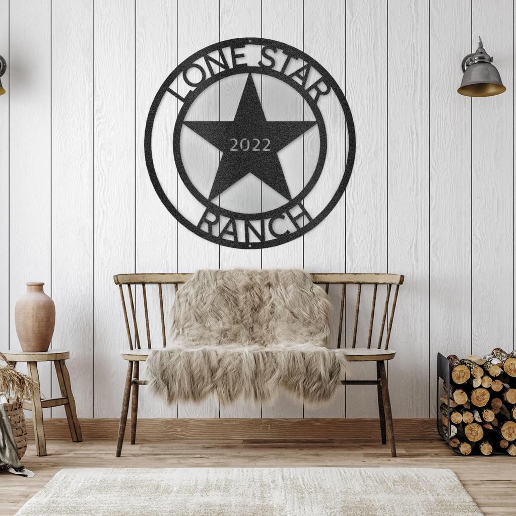 Custom LoneStar Metal Art Sign