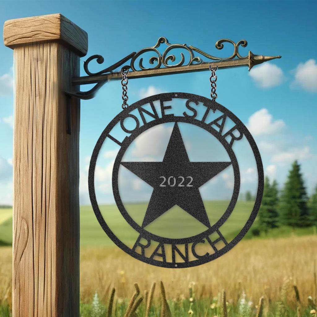 Custom LoneStar Metal Art Sign