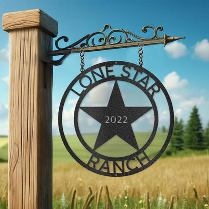 Custom LoneStar Metal Art Sign