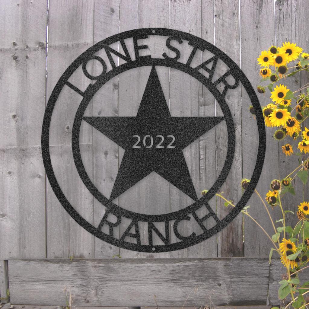Custom LoneStar Metal Art Sign
