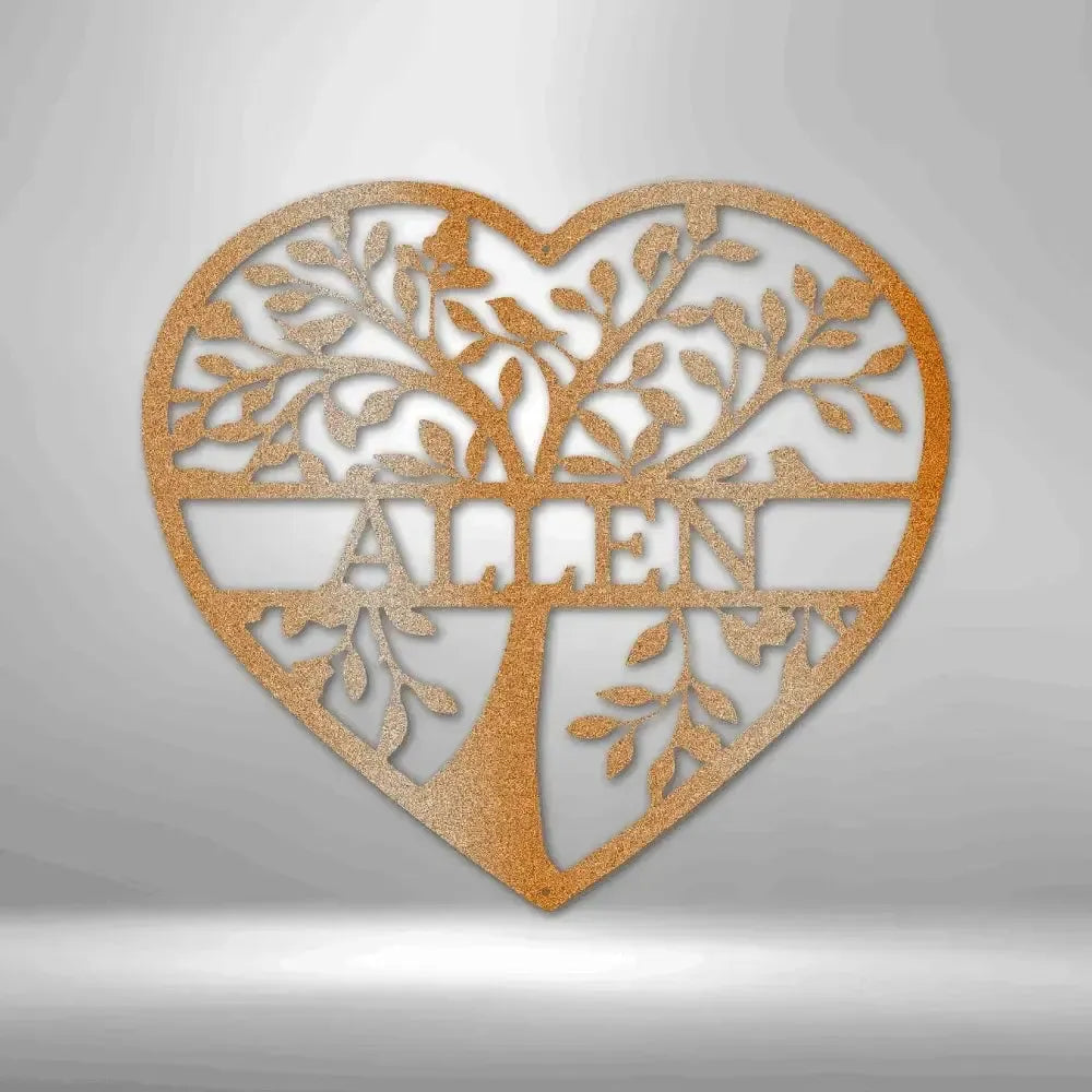 Custom Loving Family Tree Metal Art Sign