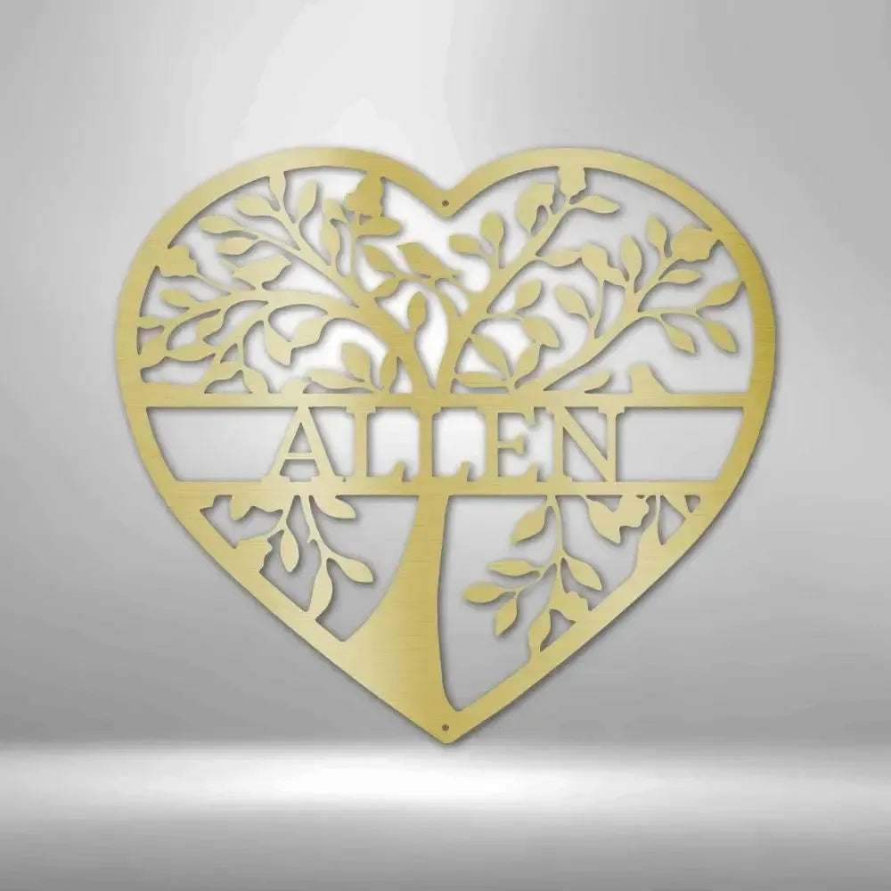 Custom Loving Family Tree Metal Art Sign